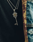 Calavera Virgin Mary Key Necklace