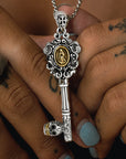 Calavera Virgin Mary Key Necklace