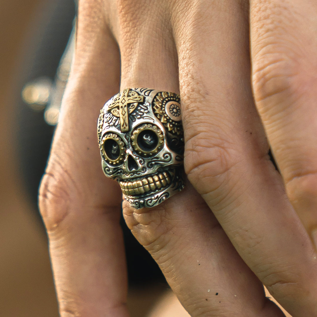 Calavera Sugar Skull Ring