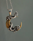 Crescent Moon & Dragon Necklace