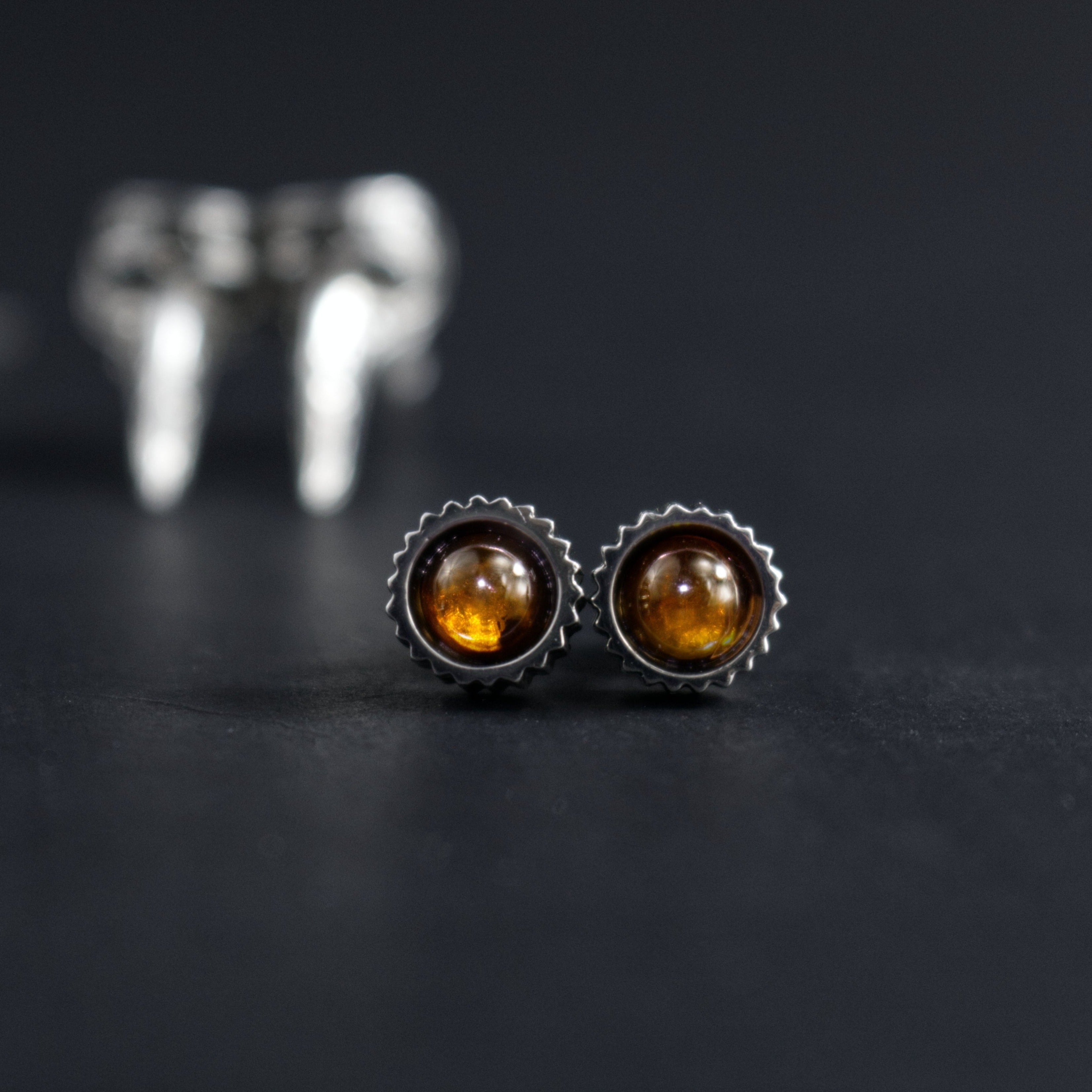Amber Gearwork Earrings