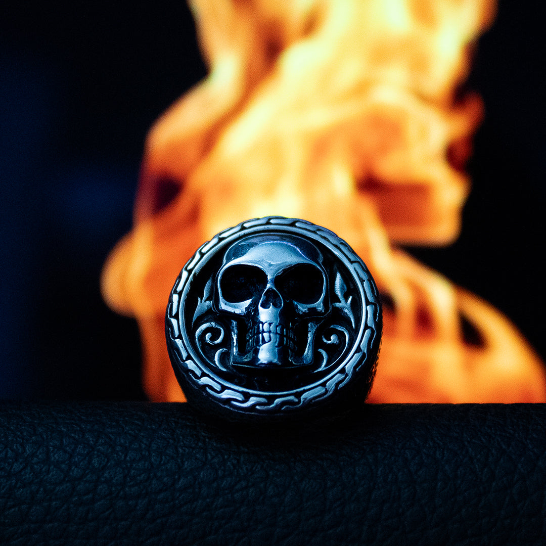 Skull Emblem Ring