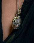 Large Calavera Sugar Skull Necklace