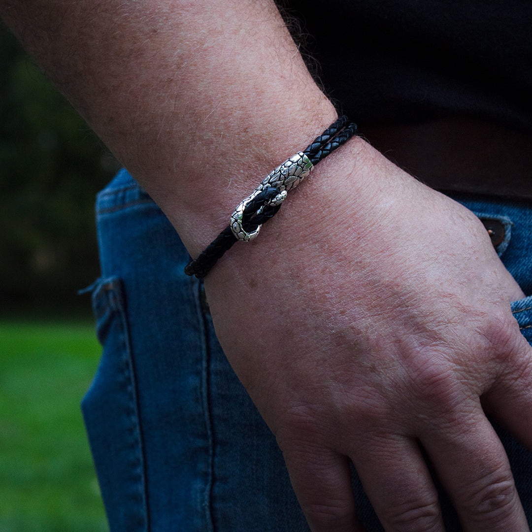 Stone Texture Leather Bracelet