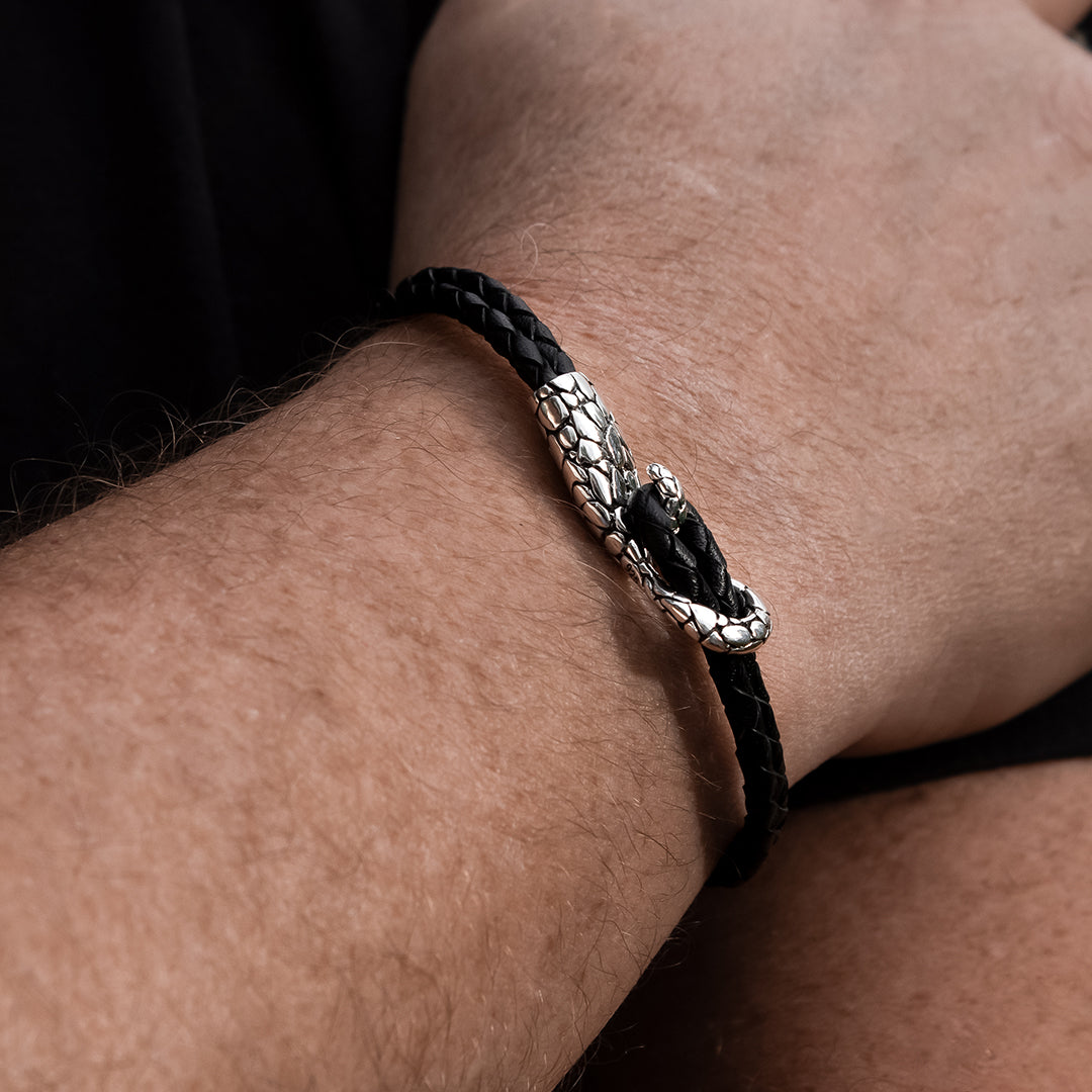 Stone Texture Leather Bracelet
