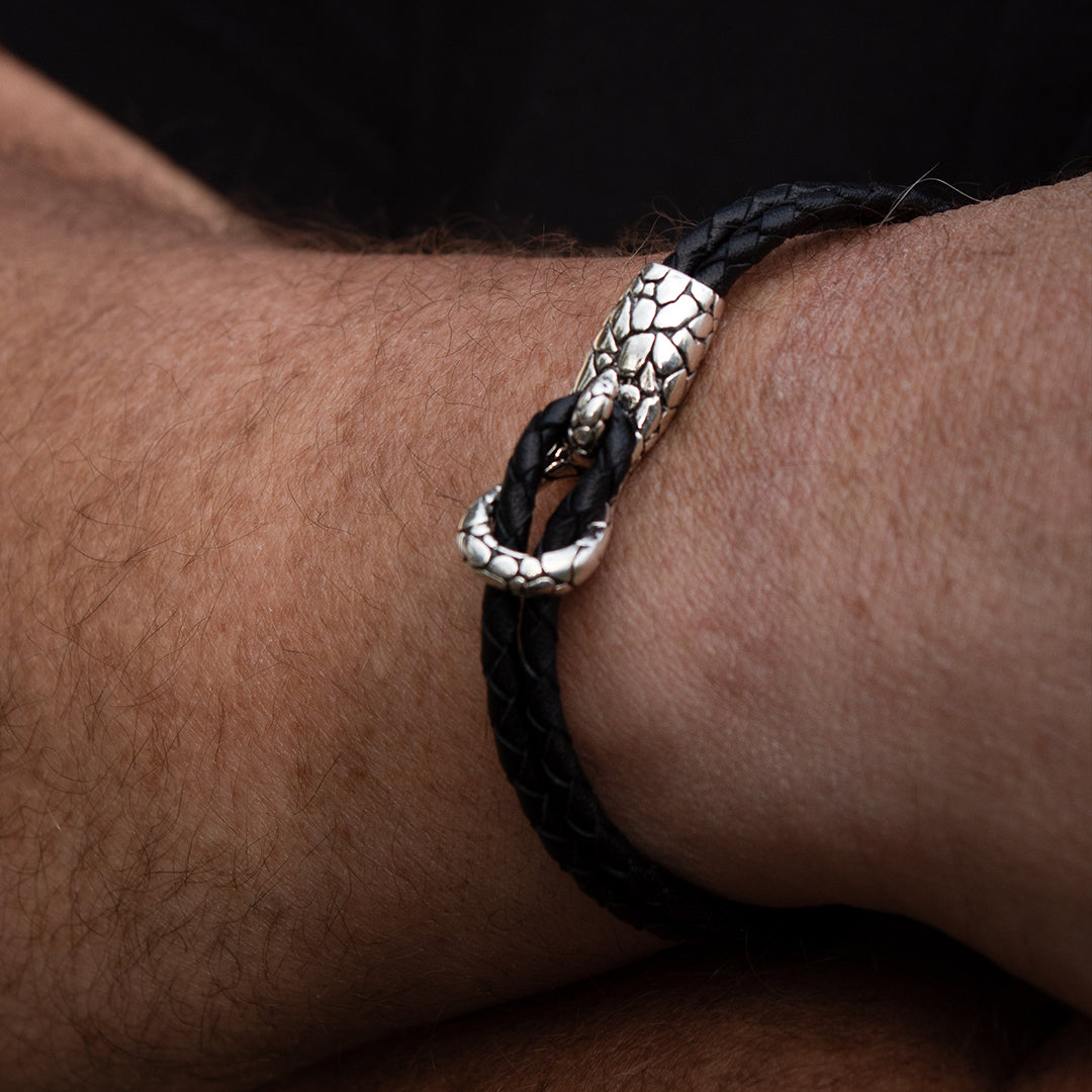 Stone Texture Leather Bracelet