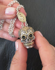 Large Calavera Sugar Skull Necklace