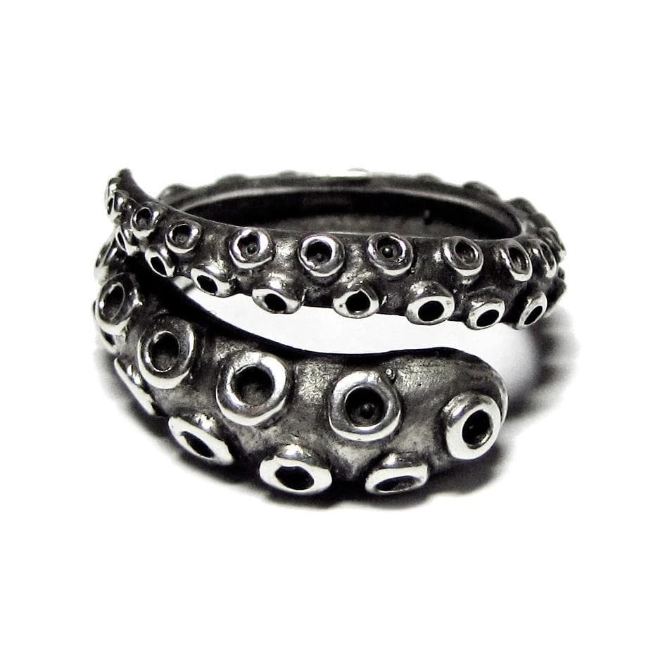 Octopus Tentacle Ring - Silver Phantom Jewelry