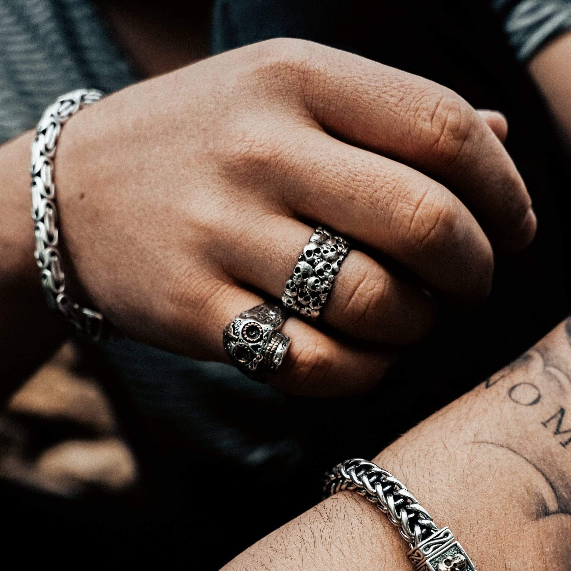 Adjustable Calavera Skull Ring