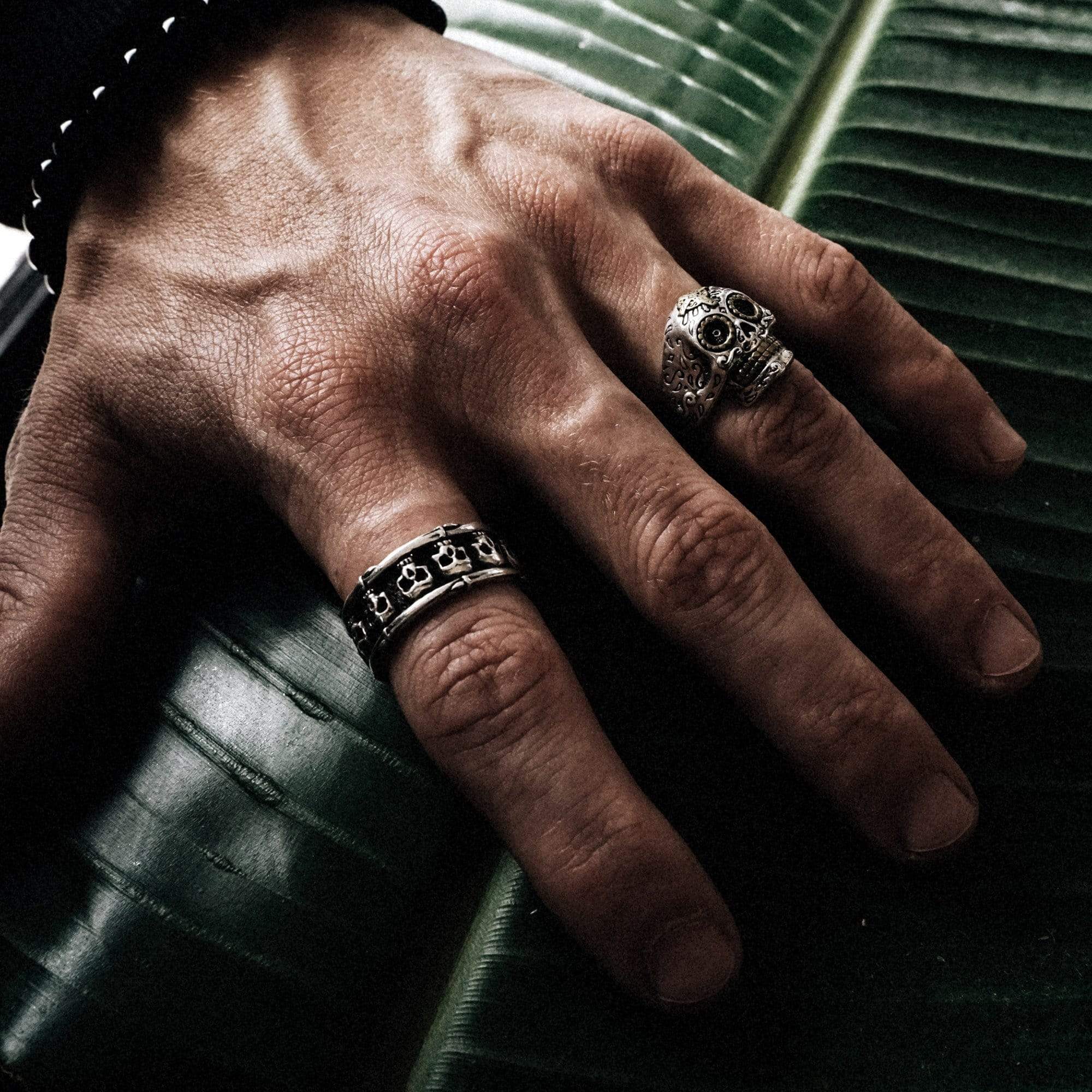 Adjustable Calavera Skull Ring