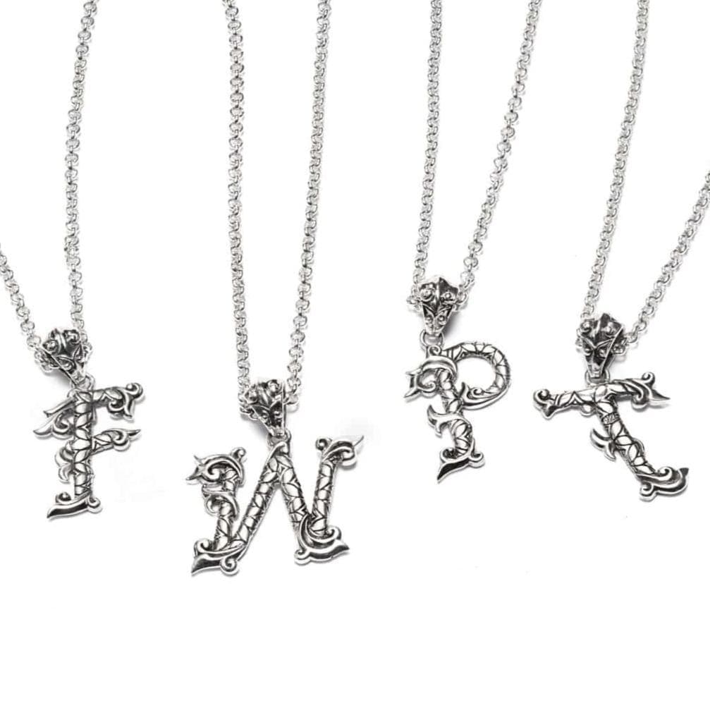 Letter Pendants - Silver Phantom Jewelry