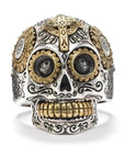 Calavera Sugar Skull Ring - Silver Phantom Jewelry