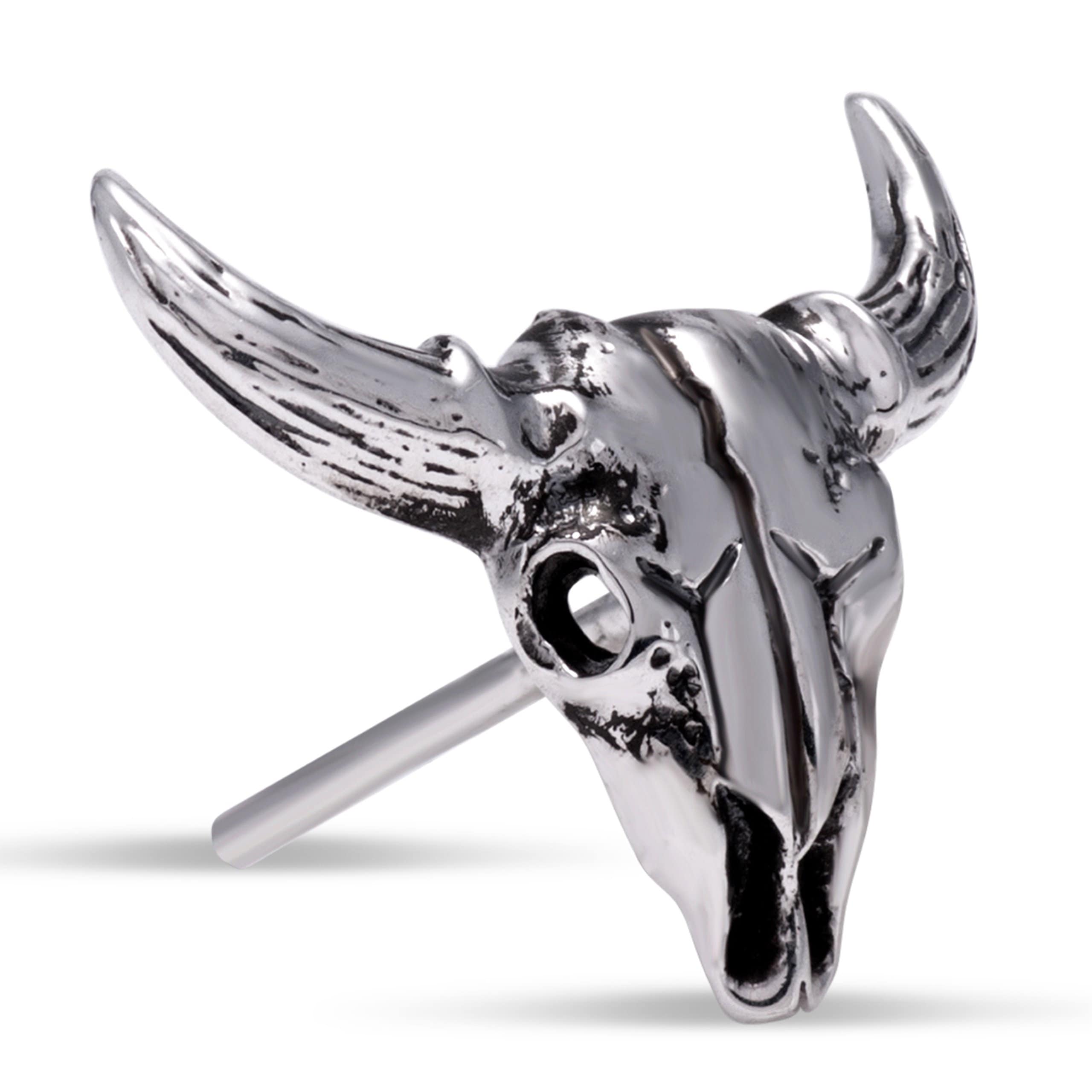 Bull Skull Stud Earrings