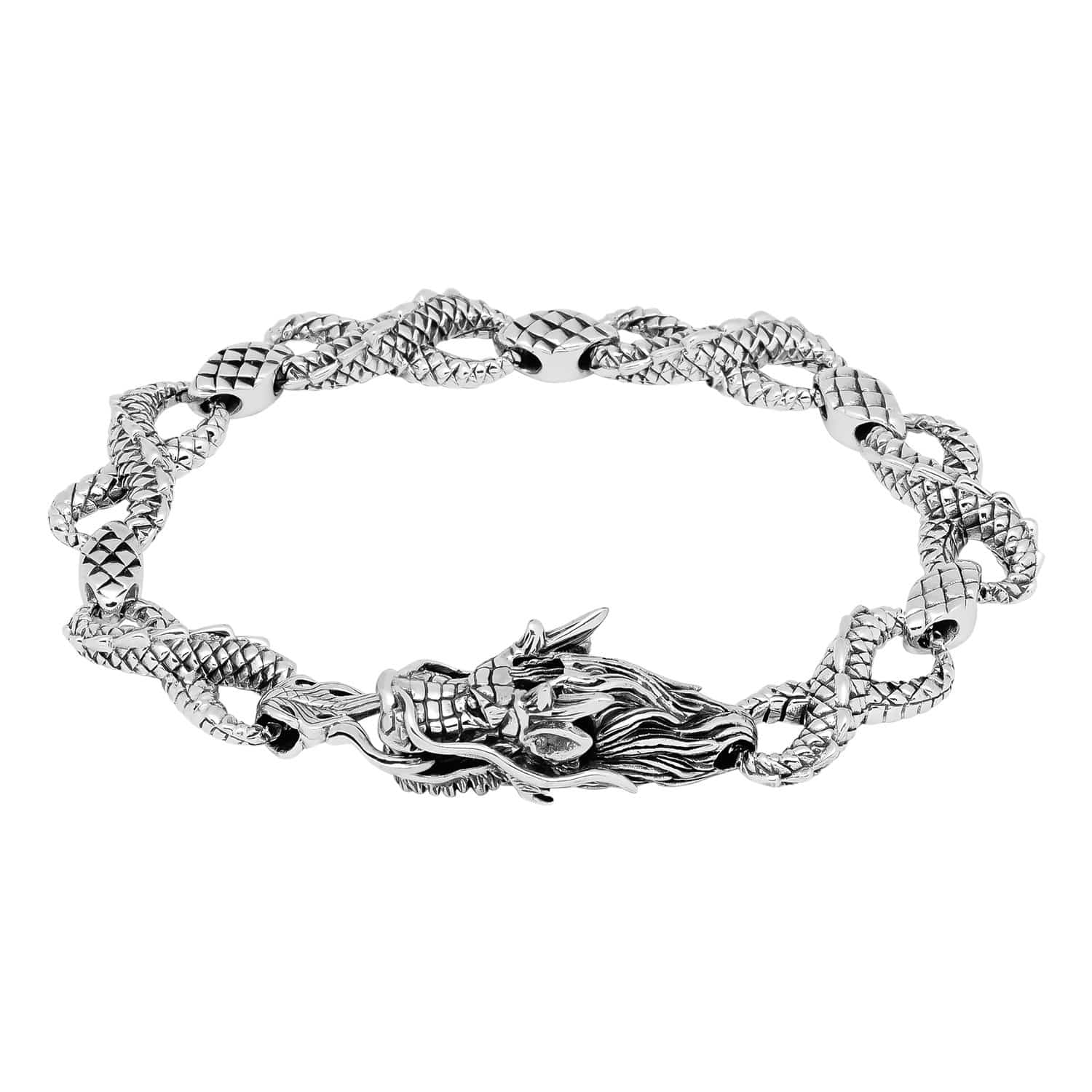 Seiryu Dragon Bracelet - Silver Phantom Jewelry