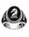 Chess Knight Ring - Silver Phantom Jewelry