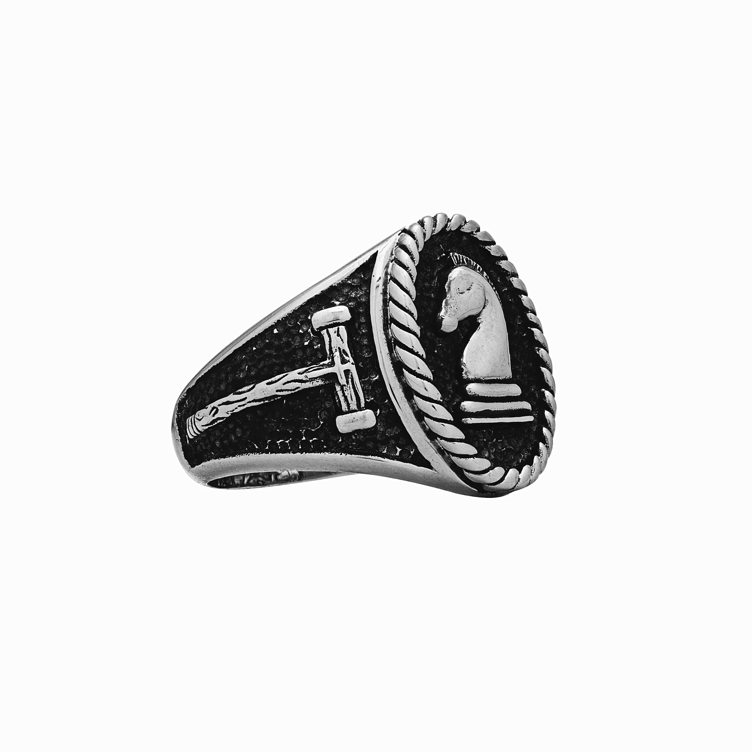 Chess Knight Ring - Silver Phantom Jewelry