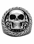 Skull Emblem Ring - Silver Phantom Jewelry