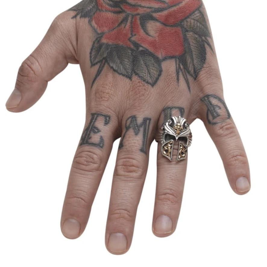 Spartan Helmet Ring - Silver Phantom Jewelry
