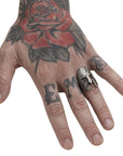 Battle Scarred Spartan Helmet Ring - Silver Phantom Jewelry