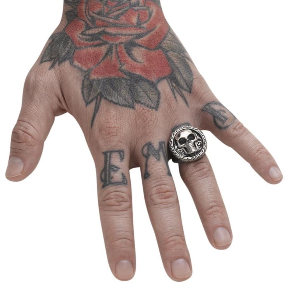Skull Emblem Ring - Silver Phantom Jewelry
