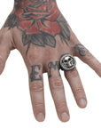 Skull Emblem Ring - Silver Phantom Jewelry