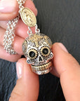 Large Calavera Sugar Skull Necklace