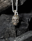 Small Calavera Skull Necklace