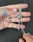 Calavera Virgin Mary Key Necklace