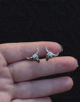 Bull Skull Stud Earrings