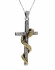 Serpent Cross Necklace - Silver Phantom Jewelry