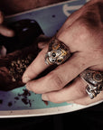 Calavera Sugar Skull Ring - Silver Phantom Jewelry