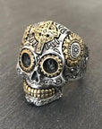 Calavera Sugar Skull Ring - Silver Phantom Jewelry