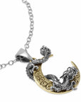 Crescent Moon & Dragon Necklace