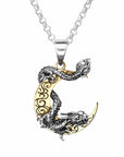 Crescent Moon & Dragon Necklace