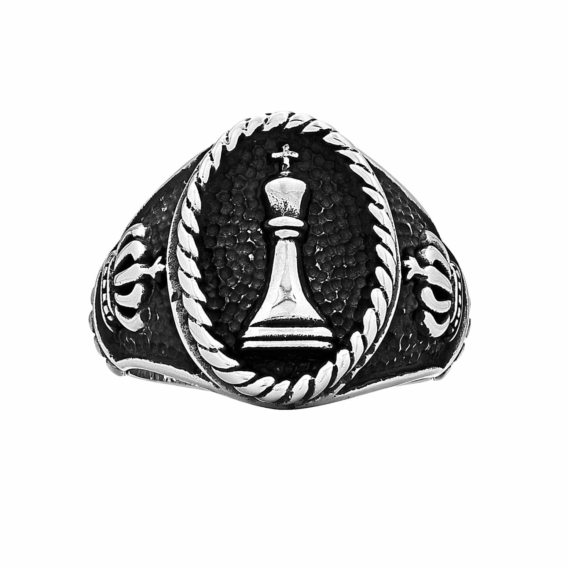 Chess King Ring - Silver Phantom Jewelry
