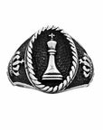 Chess King Ring - Silver Phantom Jewelry
