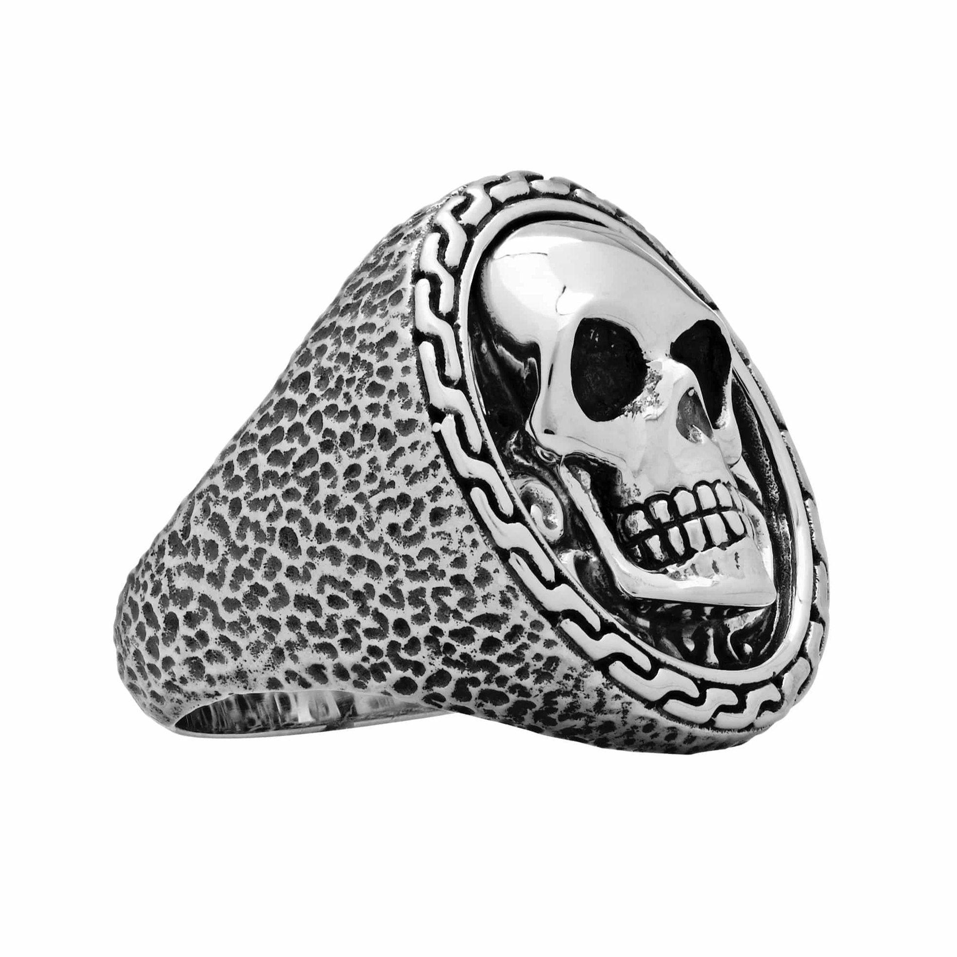 Skull Emblem Ring - Silver Phantom Jewelry