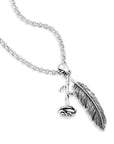 Rose and Feather Necklace